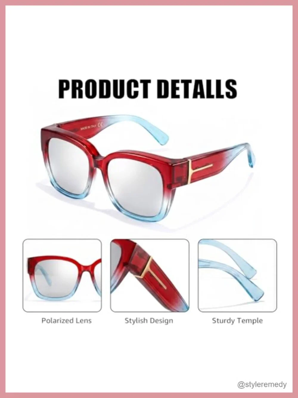 Polarized Fit Over Sunglasses Women Square Oversized UV400 Sport Driving